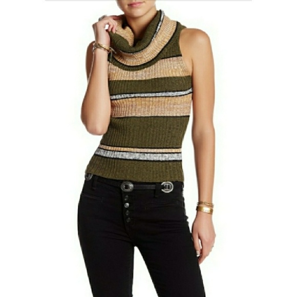 Free People Tops - Free People Carly Rib Neutral Sweater Tank